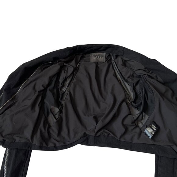 Blank NYC moto style jacket Medium black knit cotton sheer mesh cropped - Picture 3 of 8
